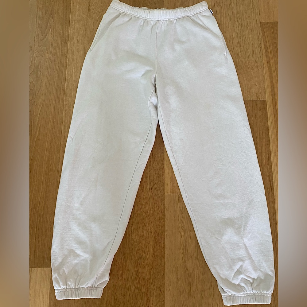 TNA Extra Fleece White Sweatpants